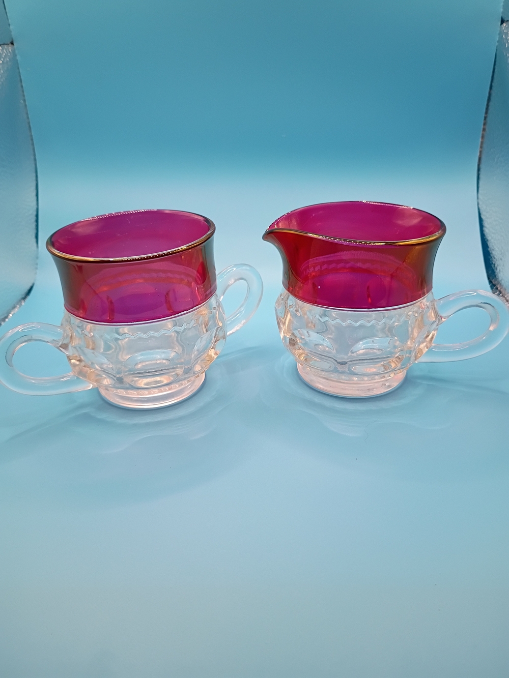 Vintage Tiffin Cream And Sugar Set Excellent Condition